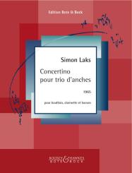 Laks, Szymon: Concertino pour trio d'anches für Oboe, Klarinette und Fagott, Partitur und Stimmen 