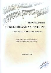 Lalliet, C. Theodore: Prelude and Variations over The Carnival of Venice op.20 for oboe and orchestra, score and parts (strings 5-4-3-2-2) 