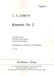 Lebrun, Ludwig August: Konzert g-Moll Nr.2 für Oboe und Orchester Fagott 1 