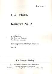 Lebrun, Ludwig August: Konzert g-Moll Nr.2 für Oboe und Orchester Viola 