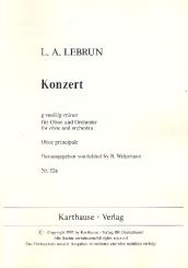 Lebrun, Ludwig August: Konzert g-Moll Nr.2 für Oboe und Orchester Oboe principale 