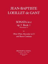 Loeillet de Gant, Jean Baptiste: Sonate e-Moll op.5,1 für Oboe und Bc 