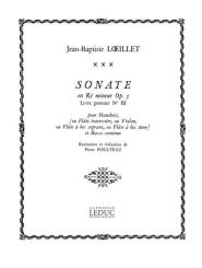 Loeillet, Jean Baptiste (John of London): Sonate en re mineur op.5 livre premier no.3 pour hautbois et bc 
