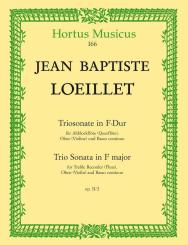 Loeillet, Jean Baptiste (John of London): Triosonate F-Dur op.2,2 für Altblockflöte, Oboe und Bc, Stimmen 