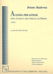 Maderna, Bruno: Aulodia per Lothar per oboe d'amore e chitarra ad lib., partitura 