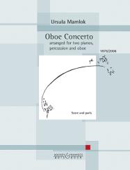 Mamlok, Ursula: Concerto für 2 Klaviere, Schlagwerk und Oboe, Partitur und Stimmen 
