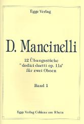 Mancinelli, Domenico: 12 Übungsstücke op.11a Band 1 (Nr.1-6) für 2 Oboen 