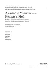 Marcello, Alessandro: Konzert d-Moll für Oboe, Streicher und Bc, Streichersatz (3-3-2-3) 