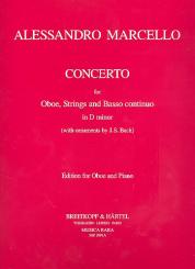 Marcello, Alessandro: Konzert d-Moll für Oboe, Streicher und Bc, für Oboe und Klavier 