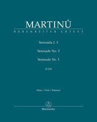 Martinu, Bohuslav: Serenade Nr.3 H218 für Oboe, Klarinette, 4 Violinen und Violoncello, Stimmensatz 
