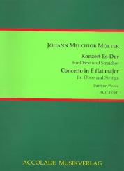 Molter, Johann Melchior: Konzert Es-Dur für Oboe und Streicher, Partitur 