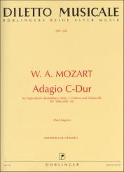 Mozart, Wolfgang Amadeus: Adagio C-Dur KV580a für Englischhorn, 2 Violinen und Cello, Partitur und Stimmen 