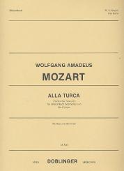 Mozart, Wolfgang Amadeus: Alla Turka für 2 Oboen, 2 Klarinetten, 2 Hörner in F und 2 Fagotte, Partitur und Stimmen 