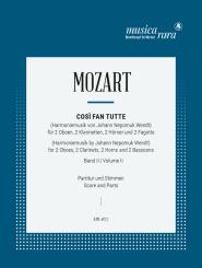 Mozart, Wolfgang Amadeus: Cosi fan tutte Band 2 für 2 Oboen, 2 Klarinetten, 2 Fagotte und 2 Hörner, Partitur und 8 Stimmen 