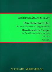 Mozart, Wolfgang Amadeus: Divertimento C-Dur KVAnh229,3 für 2 Oboen und Englischhorn, Partitur und Stimmen 