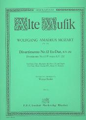 Mozart, Wolfgang Amadeus: Divertimento Es-Dur Nr.12 KV252 für Flöte, Oboe, Klarinette, Horn und Fagott, Stimmen 