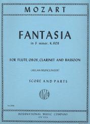 Mozart, Wolfgang Amadeus: Fantasia f minor KV608 for flute, oboe, clarinet, bassoon 