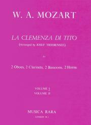 Mozart, Wolfgang Amadeus: La clemenza di Tito Band 1 für 2 Oboen, 2 Klarinetten, 2 Fagotte und 2 Hörner, Partitur und Stimmen 