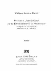 Mozart, Wolfgang Amadeus: Ouvertüre zu 'Hochzeit des Figaro' und Arie der Zerline aus 'Don Giovanni' für Flöte, Oboe, Klarinette, Horn, Fagott  , Partitur 