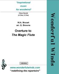 Mozart, Wolfgang Amadeus: Overture from 'The Magic Flute' for 4 oboes and 2 cors anglais, score and parts 