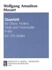 Mozart, Wolfgang Amadeus: Quartett F-Dur Nr.30 KV370 für Oboe, Violine, Viola und Violoncello, 4 Stimmen 