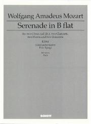 Mozart, Wolfgang Amadeus: Serenade b flat major KV196F for 2 oboes, 2 clarinets, 2 horns and 2 bassoons, parts 