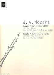 Mozart, Wolfgang Amadeus: Sonate F-Dur KV374d für 2 Oboen, Partitur 