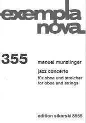 Munzlinger, Manuel: Jazz Concerto für Oboe und Streichorchester, Studienpartitur 