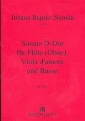 Neruda, Johann Baptist Georg: Sonate D-Dur für Flöte (Oboe), Viola d'amore und Bc 