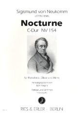 Neukomm, Sigismund Ritter von: Nocturne C-Dur NV154  für Oboe, Horn und Klavier, Stimmen 