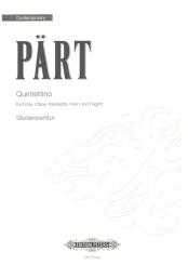 Pärt, Arvo: Quintettino für Flöte, Oboe, Klarinette, Horn und Fagott, Studienpartitur 