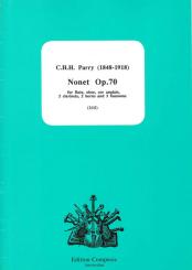 Parry, Charles Hubert H.: Nonet op.70 for flute, oboe, cor, anglais, 2 clarinets, 2 horns and 2 bassoons, score and parts 