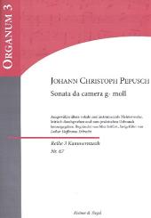 Pepusch, Johann Christoph: Sonata da camera g-Moll für Flöte (Violine/ Oboe/Blockflöte) und Bc, Partitur und Stimmen 