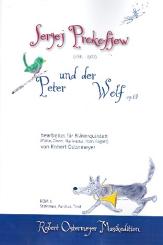 Prokofieff, Serge: Peter und der Wolf op.67 für Sprecher, Flöte, Oboe, Klarinette, Horn und Fagott, Partitur, Stimmen und Text 