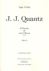 Quantz, Johann Joachim: 6 Duette op.2 für 2 Oboen, 2 Stimmen 