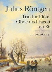 Röntgen, Julius: Trio G-Dur op.86 für Flöte, Oboe und Fagott, Partitur und Stimmen 