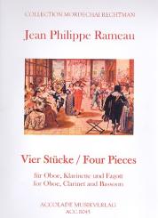 Rameau, Jean Philippe: 4 Stücke  für Oboe, Klarinette und Fagott, Partitur und Stimmen 