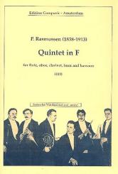 Rasmussen, P.: Quintet in f for flute, oboe, clarinet, horn and bassoon, score and 5 parts 