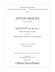 Reicha, Anton (Antoine) Joseph: Quintett F-Dur op.88,6 für Flöte, Oboe, Klarinette, Horn und Fagott, Stimmen 