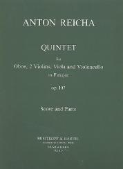 Reicha, Anton (Antoine) Joseph: Quintett F-Dur op.107 für Oboe, 2 Violinen, Viola und Violoncello, Partitur und Stimmen 