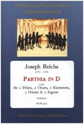 Reicha, Joseph: Parthia in D (489) für 2 Flöten, 2 Oboen, 2 Klarinetten, 2 Hörner und 2 Fagotte, Partitur und Stimmen 