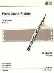 Richter, Franz Xaver: 10 Etüden für Oboe (Saxophon) 