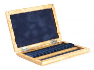 木製リードケース（12本入り）- シラカバ/紺色  