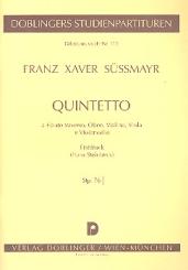 Süßmayr, Franz Xaver: Quintett für Flöte, Oboe, Violine, Viola und Violoncello, Studienpartitur 