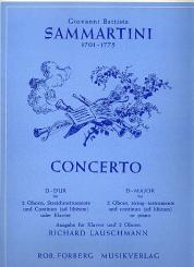 Sammartini, Giovanni Battista: Konzert D-Dur für 2 Oboen, Streicher und Bc oder Klavier, Klavierauzug mit Solostimmen 