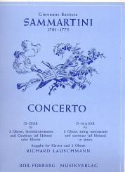 Sammartini, Giovanni Battista: Konzert D-Dur für 2 Oboen und Klavier 