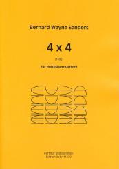 Sanders, Bernard Wayne: 4 x 4 für Flöte, Oboe, Klarinette und Fagott, Partitur und Stimmen 
