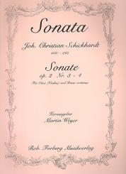 Schickhardt, Johann Christian: 4 Sonaten op.2 Band 2 für Oboe und Bc 