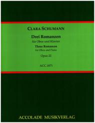 Schumann, Clara: 3 Romanzen op.22 für Oboe und Klavier 