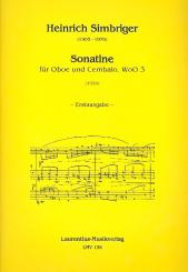 Simbriger, Heinrich: Sonatine WoO3 für Oboe und Cembalo  